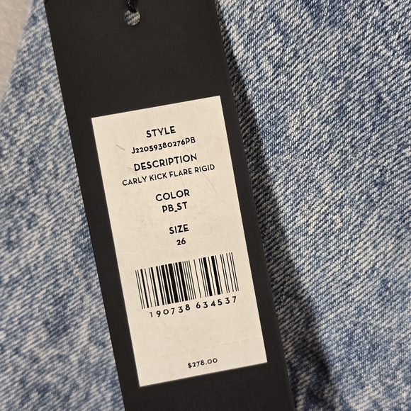 $248 Veronica Beard Women's Blue Carly High Rise Kick Flare Jeans PantsSize 26/2 - Picture 13 of 15